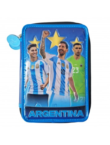 CARTUCHERA 2 PISOS CON UTILES AFA