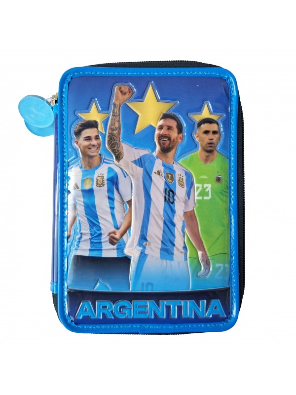 CARTUCHERA 2 PISOS CON UTILES AFA