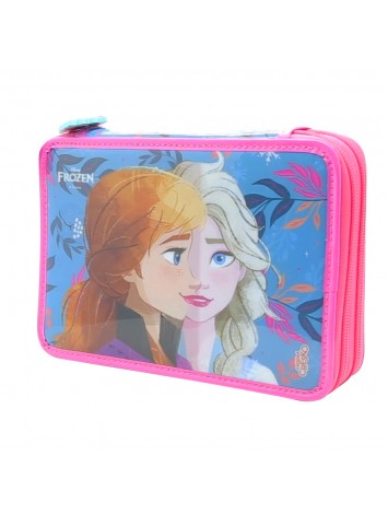 CARTUCHERA 2 PISOS CON UTILES FROZEN