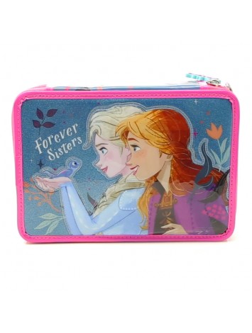 CARTUCHERA 2 PISOS CON UTILES FROZEN