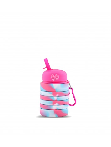 BOTELLA SILICONA PLEGABLE CAMUFLADA PASTEL FOOTY