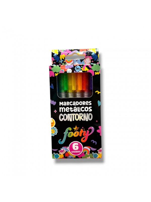 MARCADORES METALICOS CONTORNO x6 FOOTY