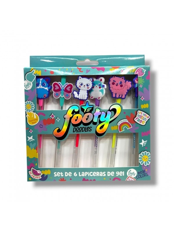 LAPICERAS GEL CON APLIQUE x6 FOOTY