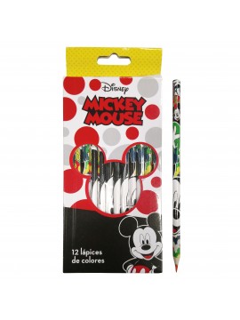 LAPICES DE COLORES MICKEY x12 LARGOS