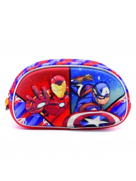 CARTUCHERA CON 2CIERRES AVENGERS 3D