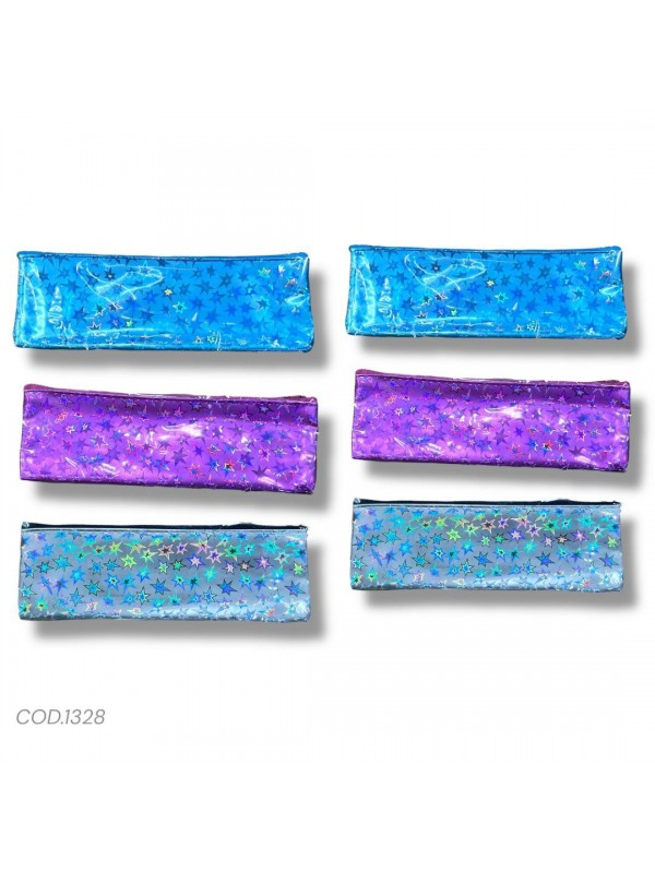 x6 CARTUCHERA PLANA 2 DIVISIONES CORDURA LISA x6