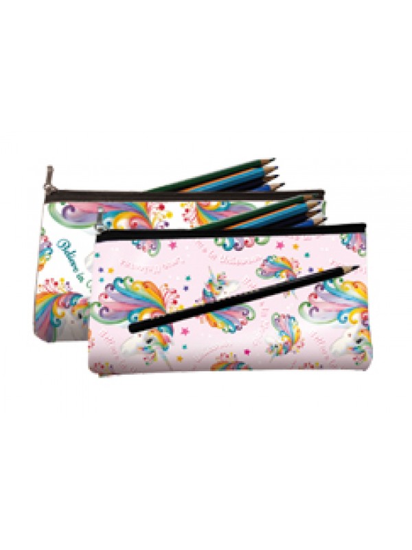 CARTUCHERA CLASICA UNICORNIO x4