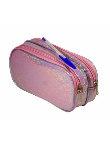 CARTUCHERA TRENDY 2 CIERRES HOLOGRAFICA