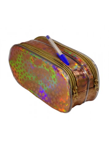 CARTUCHERA TRENDY 2 CIERRES HOLOGRAFICA