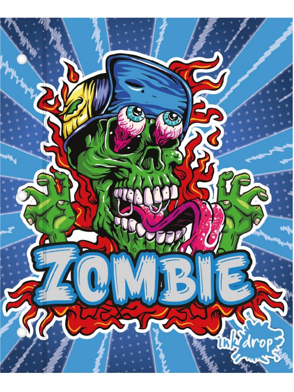 CARPETA CON CORDON N°3 CARTONE ZOMBIES INKDROP