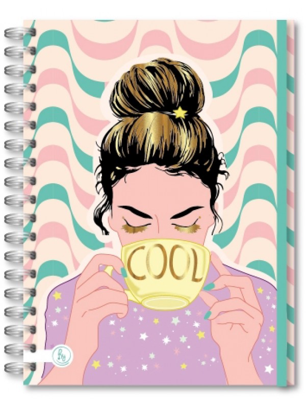 CUADERNO 15x21 CON ESPIRAL RY COOL LOVE