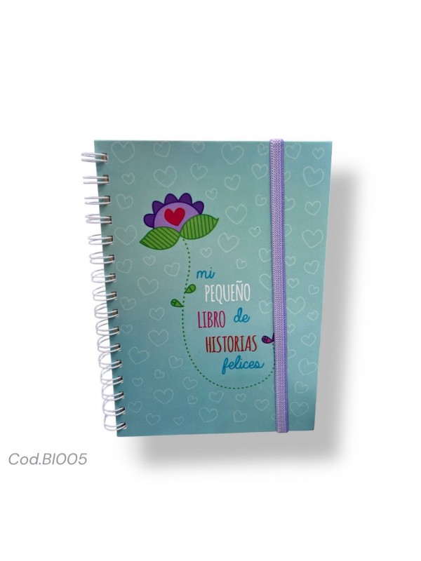 CUADERNO BITACORA A5 AUGRAF CON ESPIRAL HISTORIAS