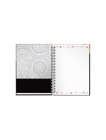 CUADERNO BITACORA A5 AUGRAF CON ESPIRAL MANDALAS