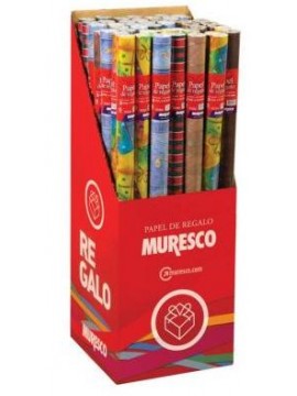 X54 EXHIBIDOR PAPEL DE REGALO MURESCO SURTIDO x1mt