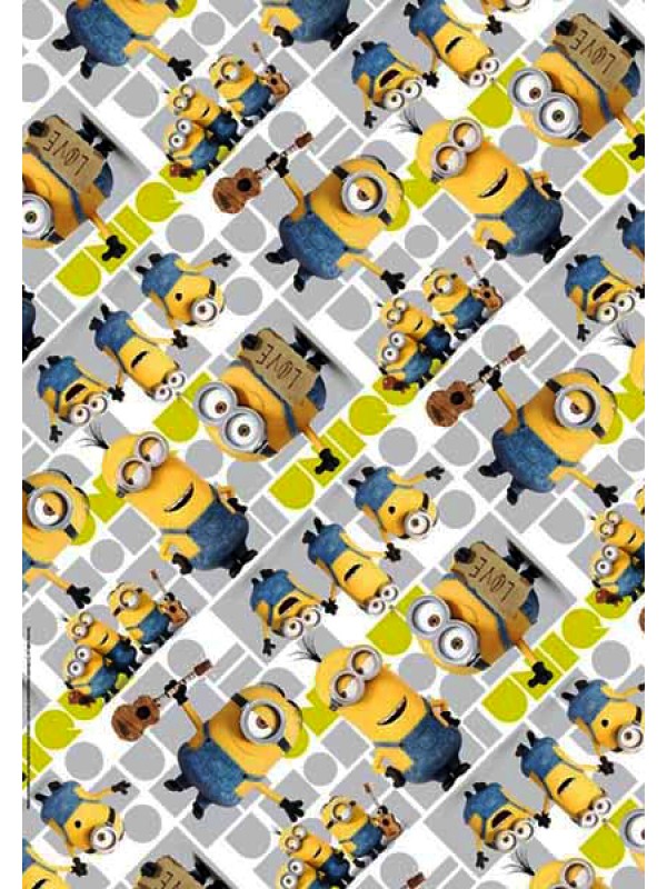 x10 PAPEL PLASTIFICADO MINIONS