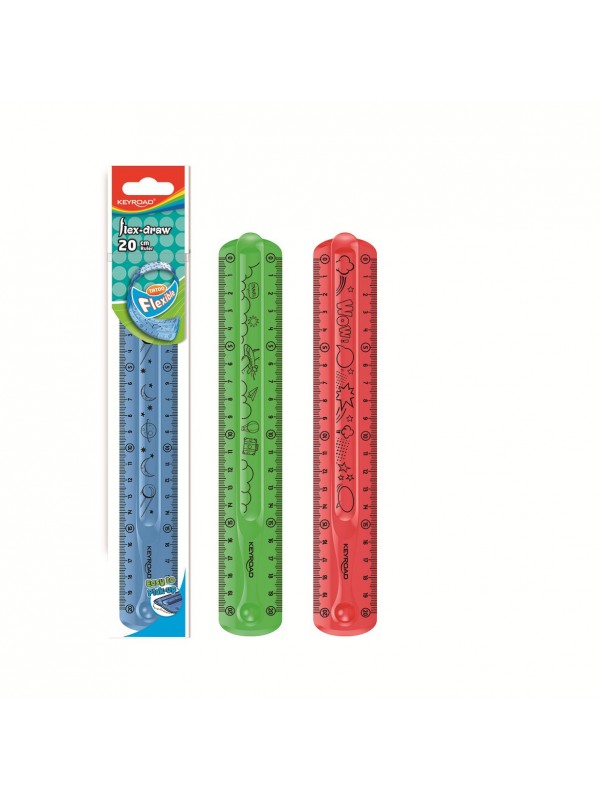 x12 REGLA FLEXIBLE 20cm KEYROAD x24