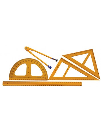 SET DE GEOMETRIA PIZARRON OLAMI 5 PIEZAS