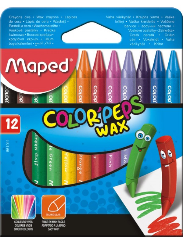 CRAYONES CERAS MAPED COLOR PEPS x12