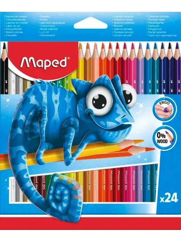 LAPICES DE COLORES MAPED x24 LARGOS