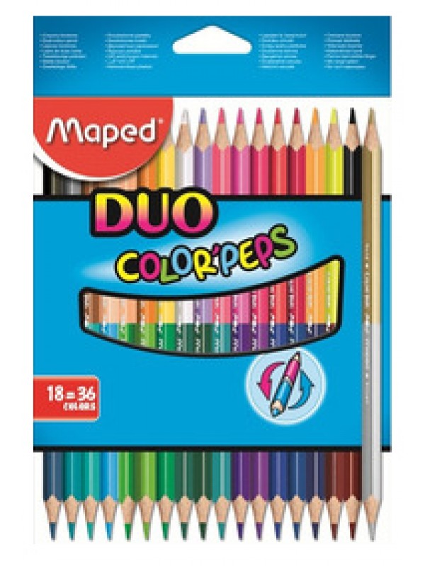 LAPICES DE COLORES DUO MAPED x18