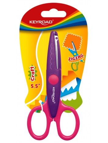 TIJERA OLAMI ZIG ZAG 14cm EN BLISTER KEYROAD