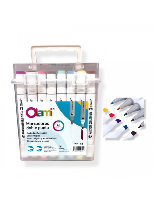 MARCADOR DOBLE PUNTA SKETCH x48 OLAMI