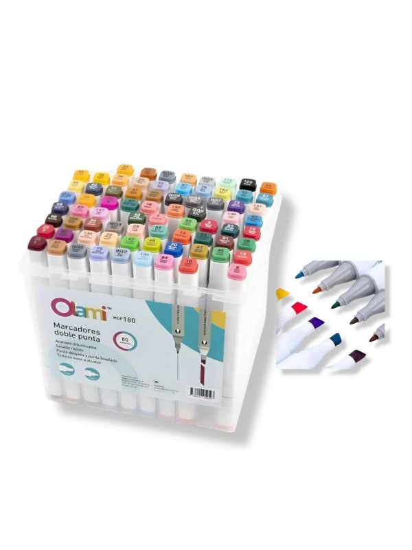 MARCADOR DOBLE PUNTA SKETCH x80 OLAMI