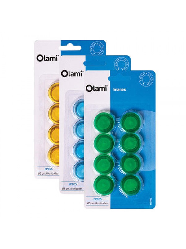 IMANES CIRCULARES OLAMI 3cm BLISTER x8