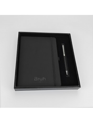 CAJA REGALO CUADERNO + BOLIGRAFO NEGRO