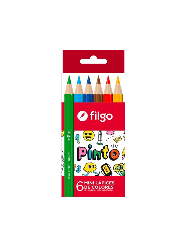 LAPICES DE COLORES FILGO PINTO x6 CORTOS