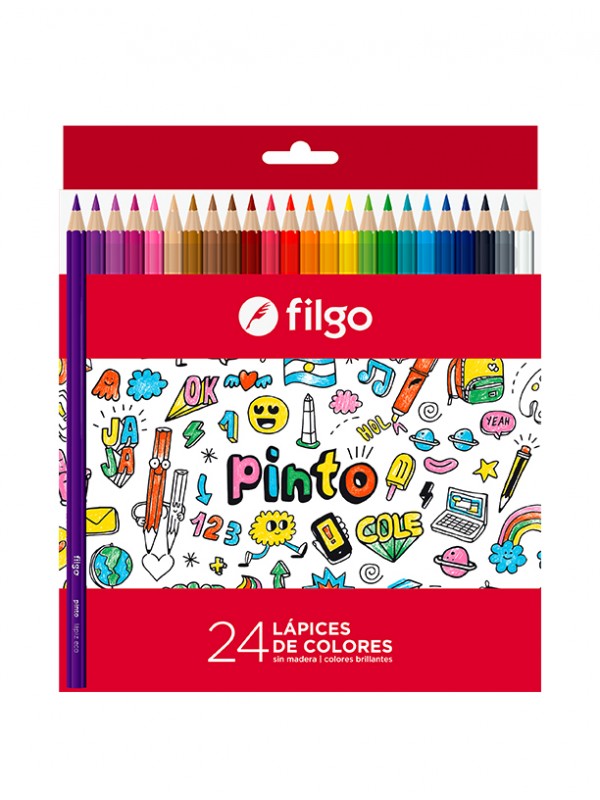 LAPICES DE COLORES  FILGO PINTO x24 LARGOS