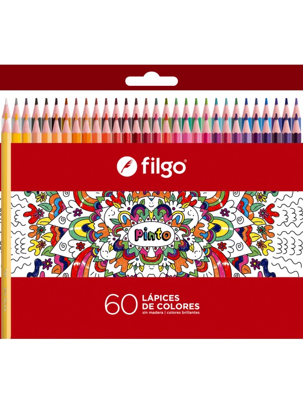 LAPICES DE COLORES  FILGO PINTO x60 LARGOS EN ESTUCHE