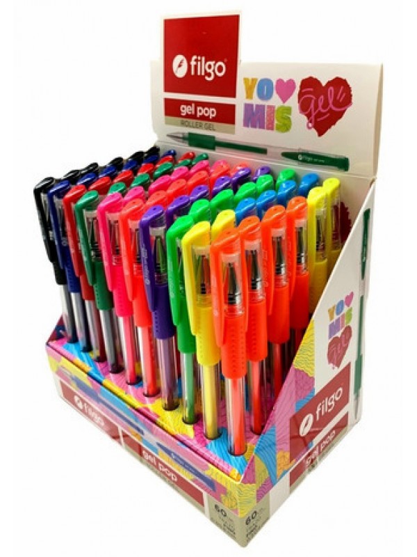 EXHIBIDOR FILGO ROLLER GEL POP BASE+FLUO x60