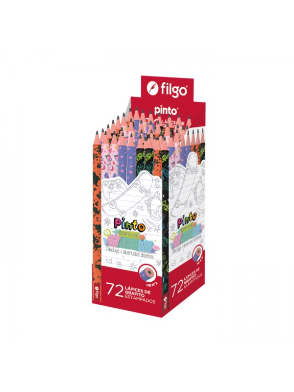 x72 LAPIZ GRAFITO HB ESTAMPADO FILGO