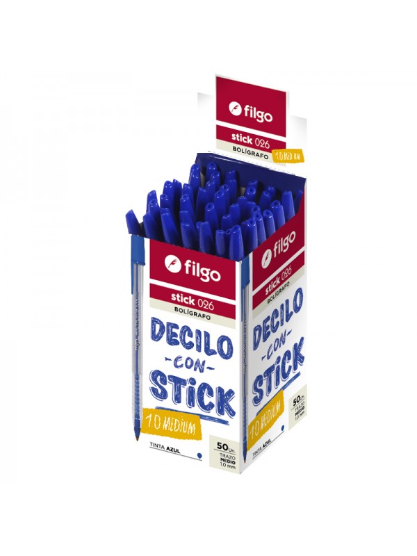 x50 BOLIGRAFO FILGO STICK 026 AZUL