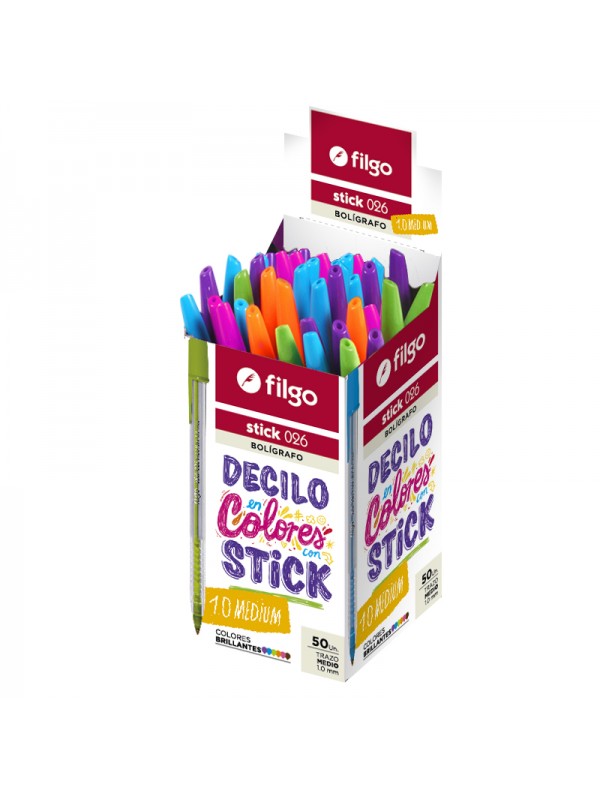 x50 BOLIGRAFO FILGO STICK 026 SURTIDO