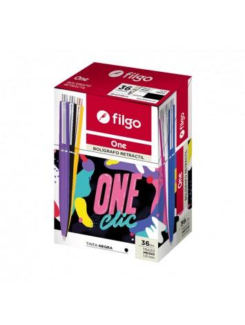 x36 BOLIGRAFO FILGO ONE 1mm AZUL