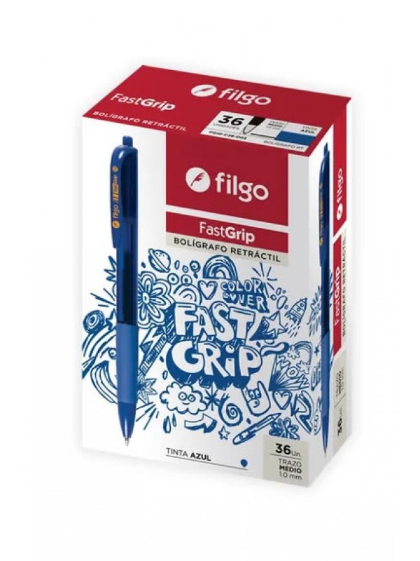 x36 BOLIGRAFO FILGO FASTGRIP AZUL