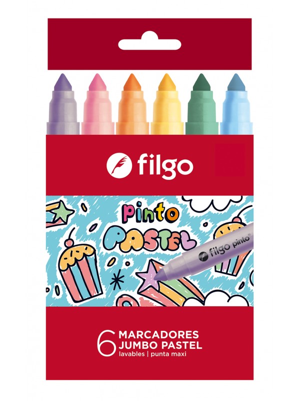 MARCADOR JUMBO FILGO PASTEL x6