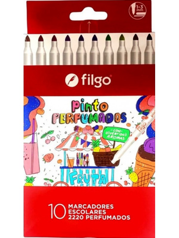 MARCADOR FILGO PINTO 2220 PERFUMADO x10