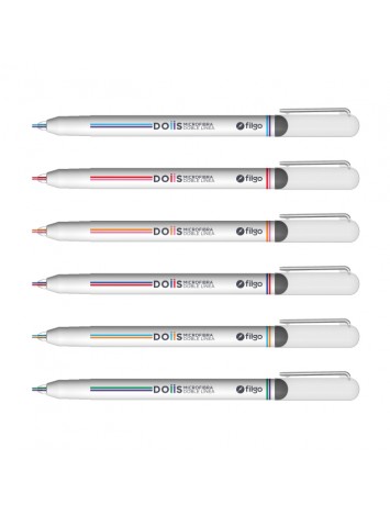 MICROFIBRA DOBLE LINEA DOIIS x6 SURTIDO FILGO