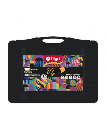 x48 MARCADOR FILGO TNT PINTURA AL AGUA EN ESTUCHE