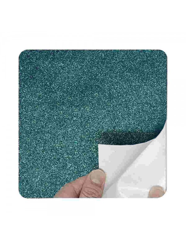 ROLLO PVC AUTOADHESIVO GLITTER TURQUESA x3mts