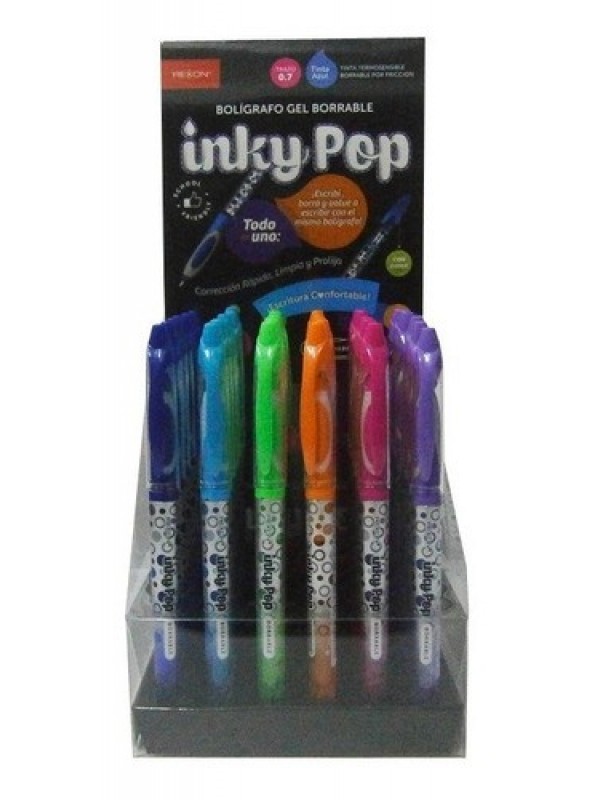 x36 ROLLER BORRABLE INKY POP SURTIDO AZUL