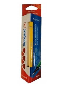 MARCADOR MICROFIBRA NICEPOT 0.5 AMARILLO