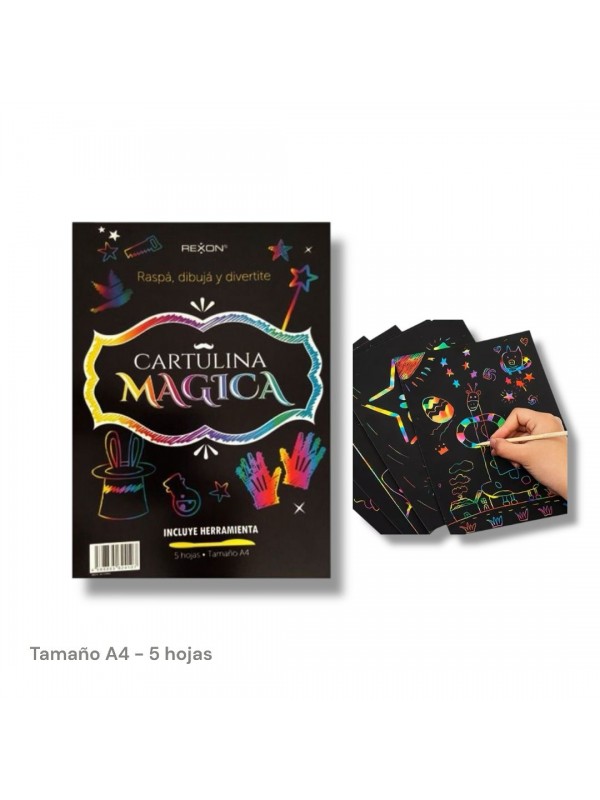 CARTULINA MAGICA A4 x5 HOJAS