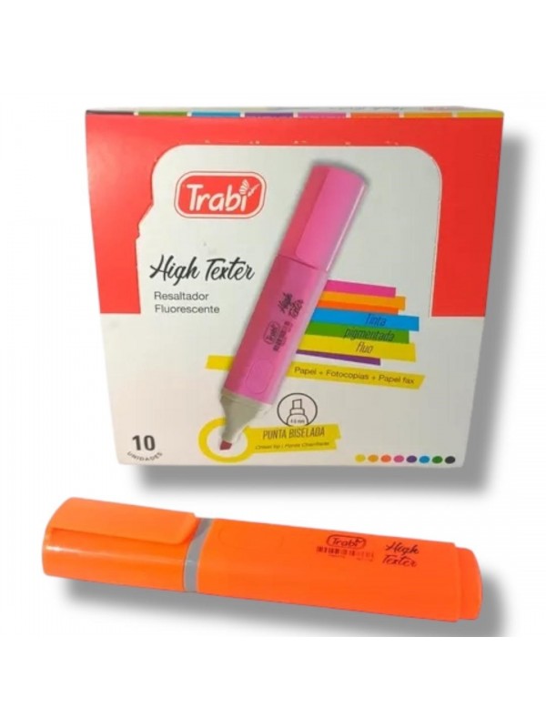 RESALTADOR HIGHT TEXTER TRABI NARANJA