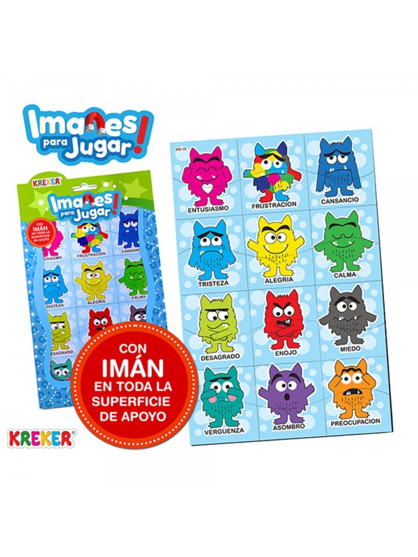 58 LAS EMOCIONES PIEZAS CON IMAN GOMA EVA