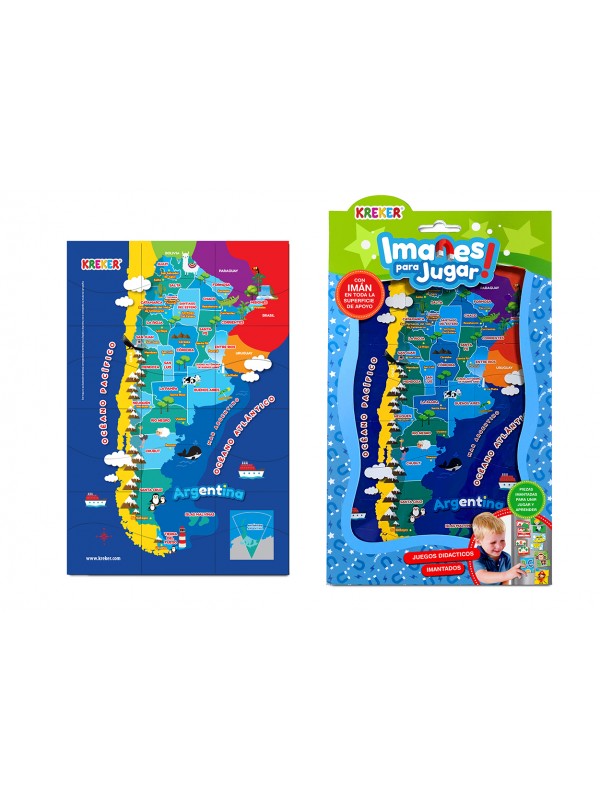 53 MAPA DE ARGENTINA CON IMÁN GOMA EVA