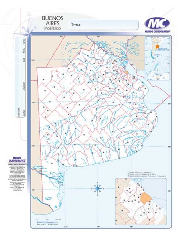 MAPA N°3 BUENOS AIRES POLITICO